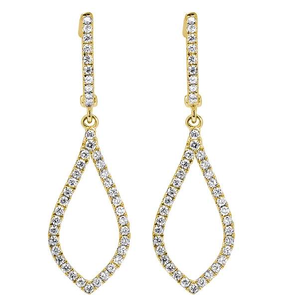 18kt YG Open TearDrop Earrings Provident Jewelery