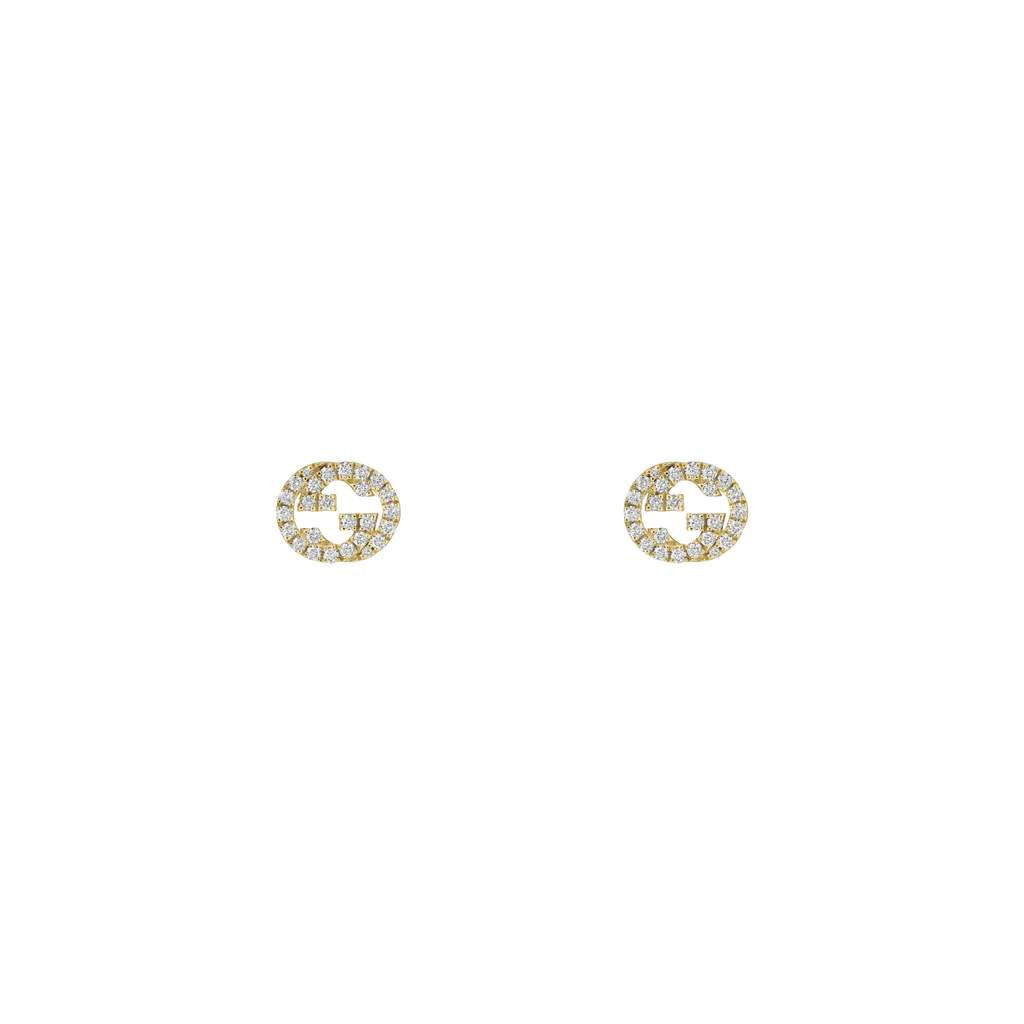 18KT YG GUCCI INTERLOCKING G EARRINGS