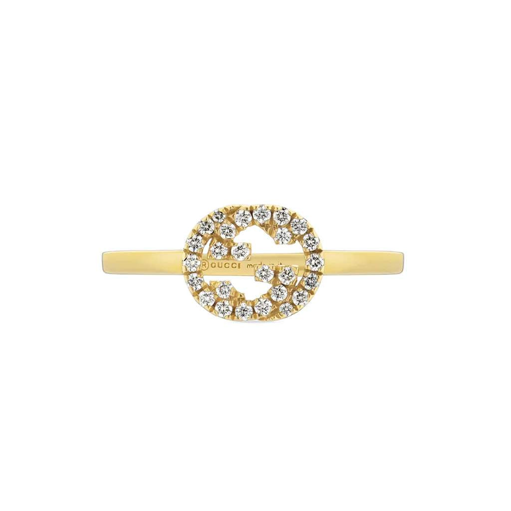 18KT YG GUCCI INTERLOCKING G RING