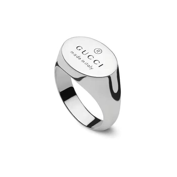 STERLING SILVER GUCCI TRADEMARK RING