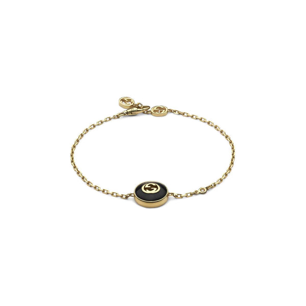 18KT YG GUCCI INTERLOCKING G BRACELET
