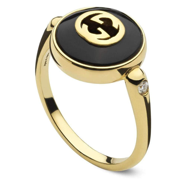 18KT YG GUCCI INTERLOCKING G RING