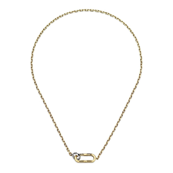 18KY/WG GUCCI LINK TO LOVE NECKLACE