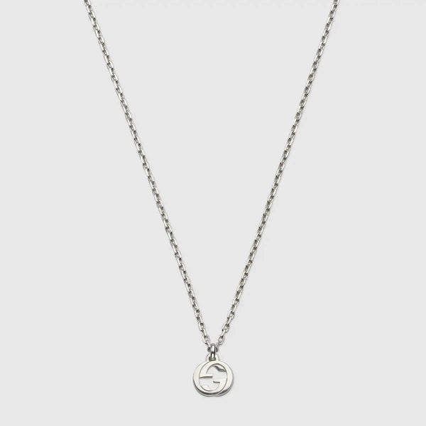 STERLING SILVER GUCCI INTERLOCKING G NECKLACE