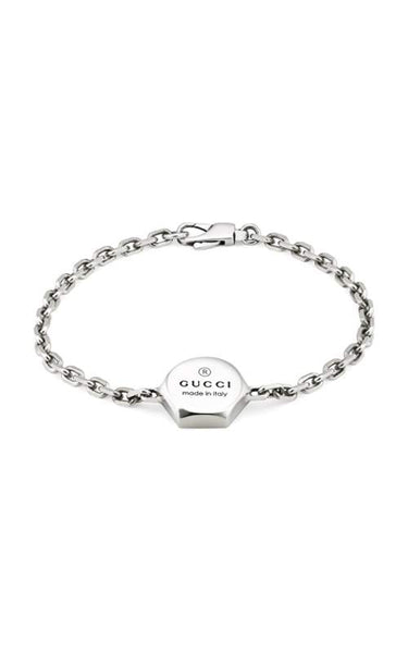 STERLING SILVER GUCCI TRADEMARK HEXAGON BRACELET