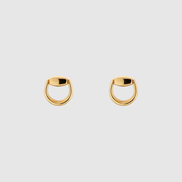 18KT YG GUCCI HORSEBIT EARRINGS Provident Jewelery
