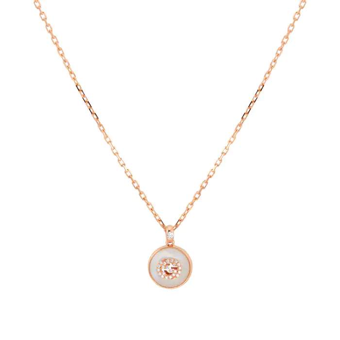 18KT RG GUCCI INTERLOCKING G NECKLACE