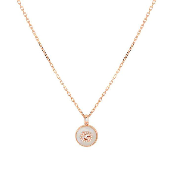18KT RG GUCCI INTERLOCKING G NECKLACE