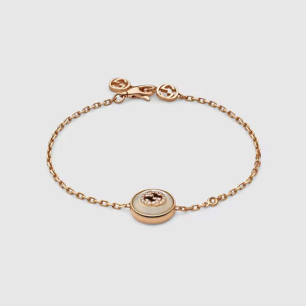 18KT RG GUCCI INTERLOCKING G BRACELET