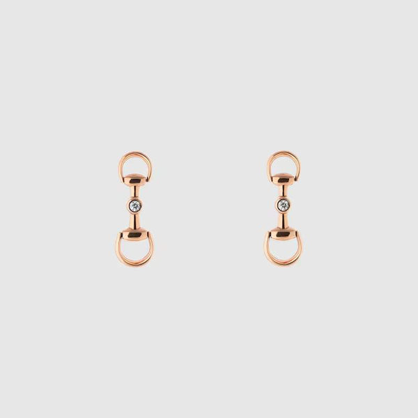 18KT RG GUCCI HORSEBIT  EARRINGS Provident Jewelery