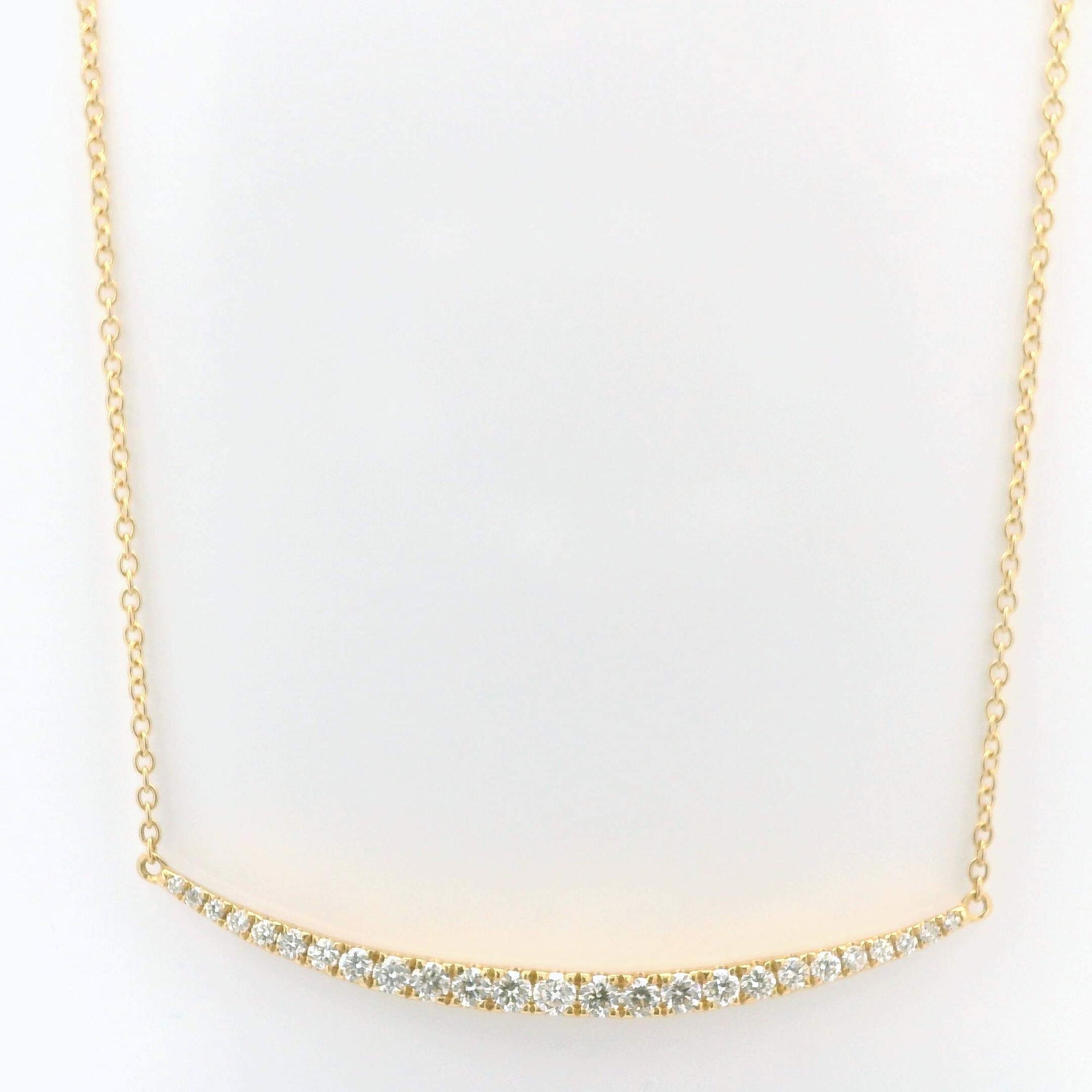 Curved Bar Diamond Necklace