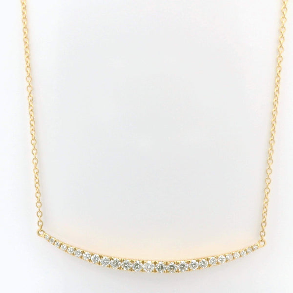 Curved Bar Diamond Necklace