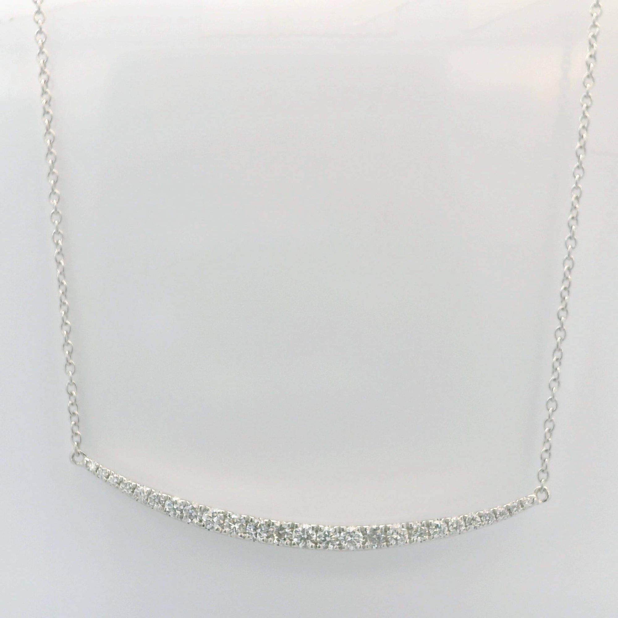 Curved Bar Diamond Necklace