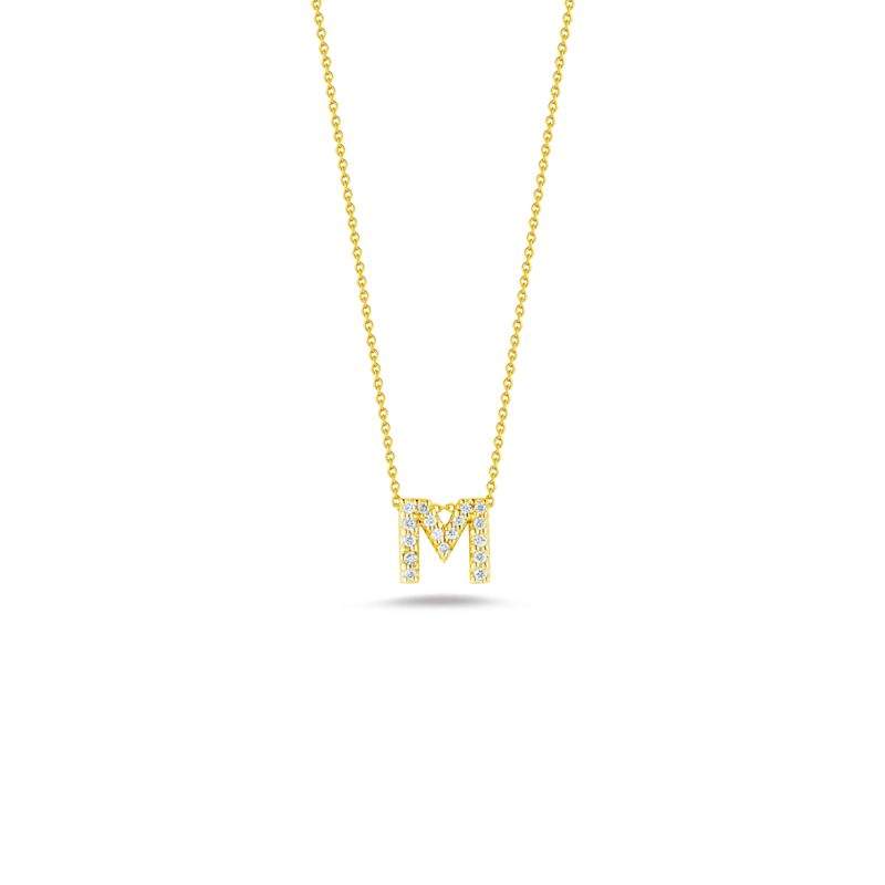 Roberto Coin Love Letter "M" Necklace