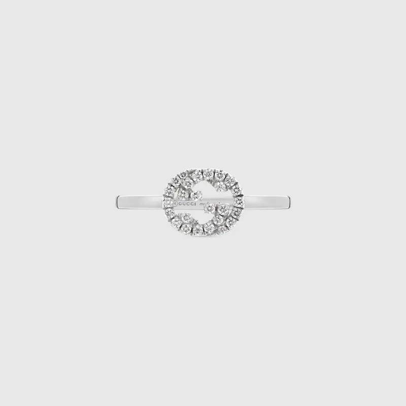 18KT WG GUCCI INTERLOCKING G RING