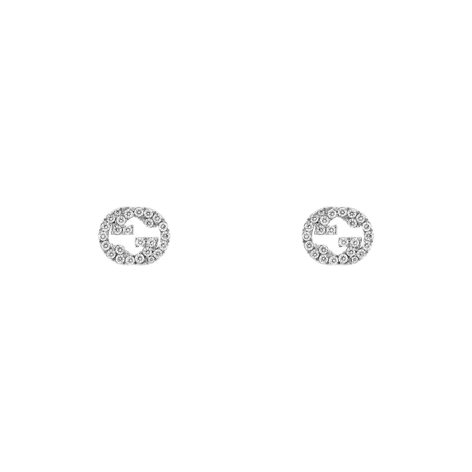 Gucci Interlocking G Diamond Earrings