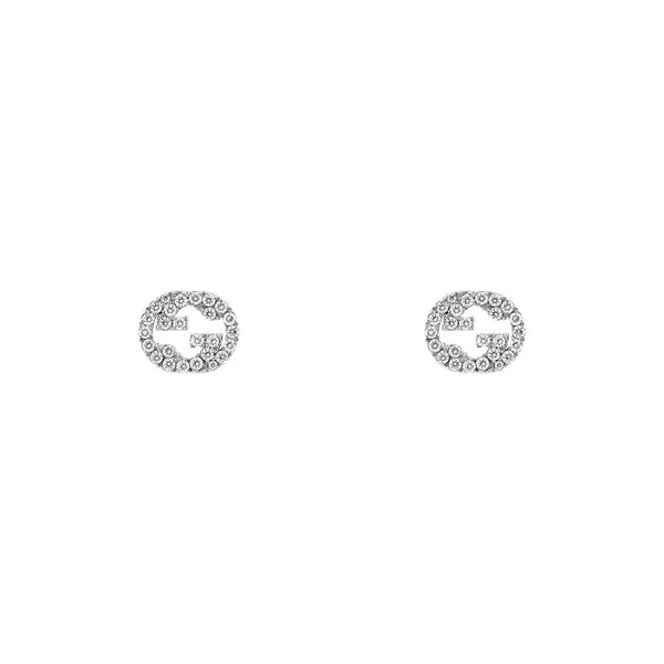 Gucci Interlocking G Diamond Earrings