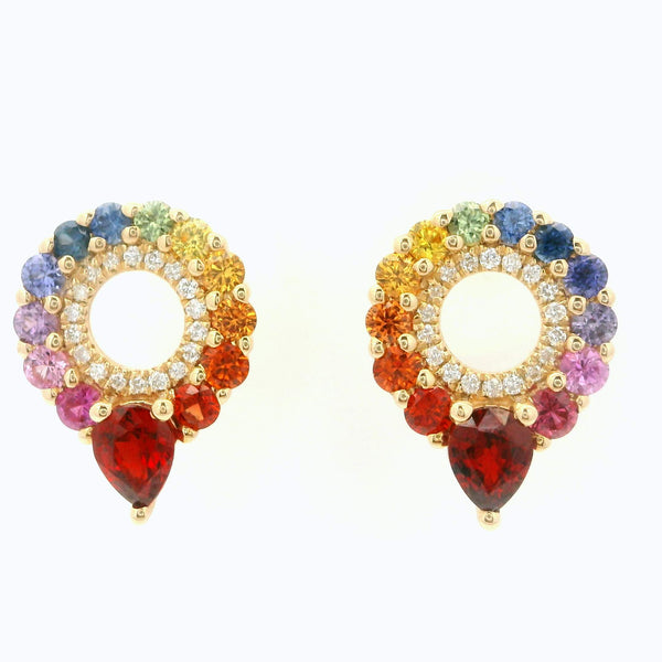 Rainbow Sapphire & Diamond Earrings Provident Jewelery