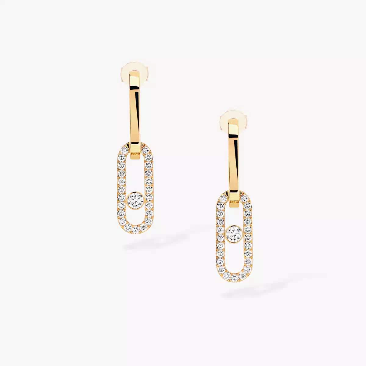Messika Move Link Diamond Pendant Earrings