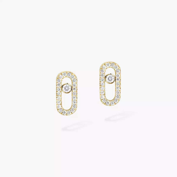 Messika Move Uno Pave Stud Earrings