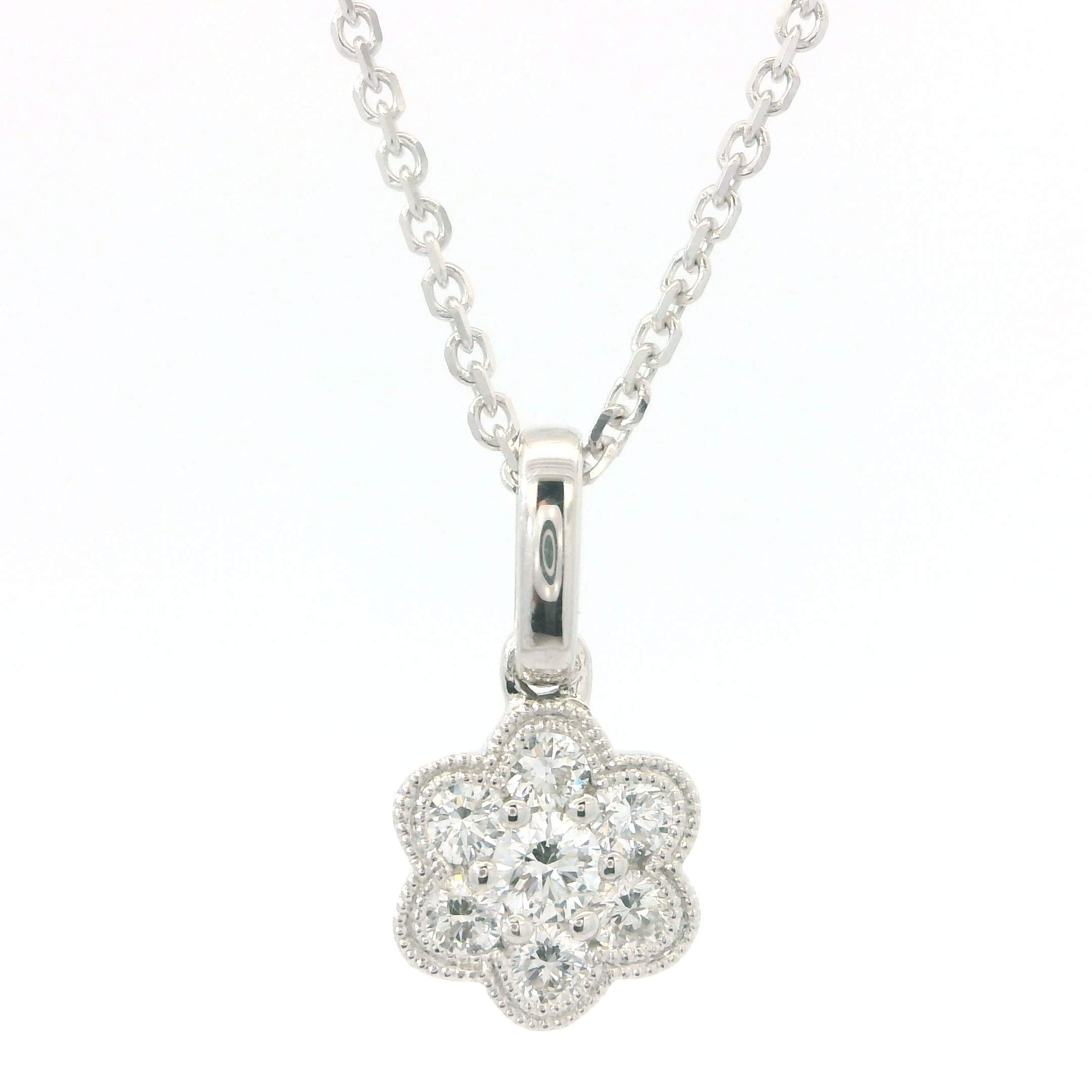 Diamond Flower Necklace Provident Jewelery