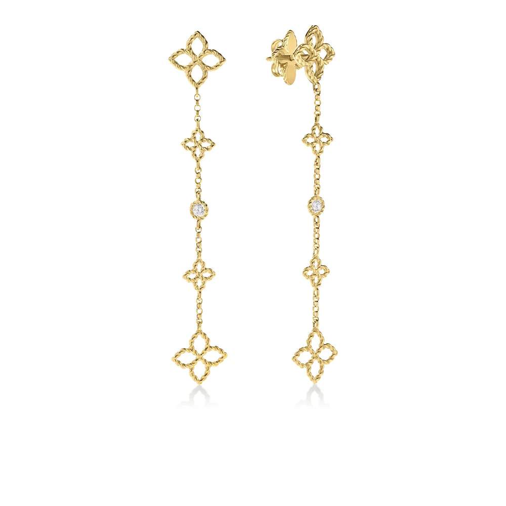 Roberto Coin Principessa Flower Drop Earrings