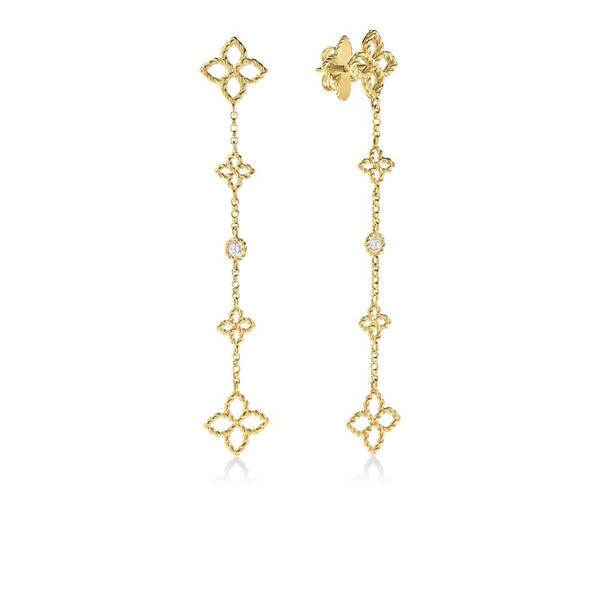 Roberto Coin Principessa Flower Drop Earrings
