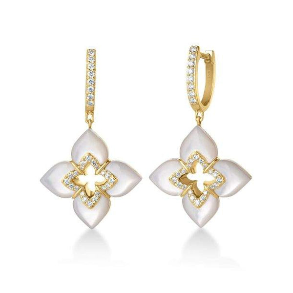 Roberto Coin Mother of Pearl Venetian Princess Diamond Earrings