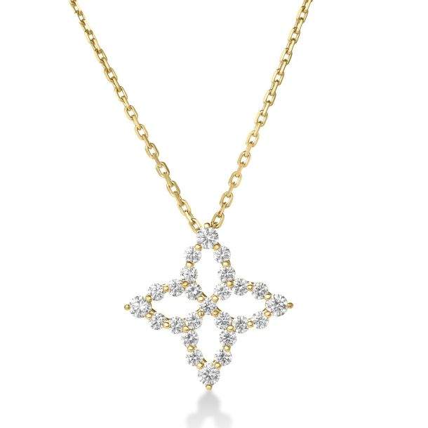 Roberto Coin Princess Diamond Outline Necklace