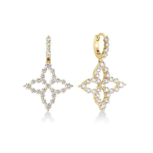 Roberto Coin Princess Flower Drop Earrings
