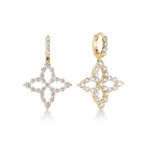 Roberto Coin Princess Flower Drop Earrings