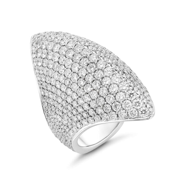 Pave Diamond Pointed Ends Ring