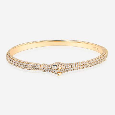 Toti Celebration Horse Head Pave Diamond Bangle