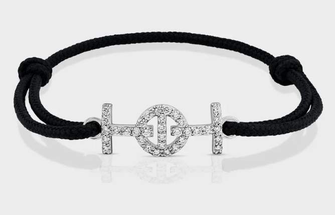 Toti Challenge Black Cord Diamond Bracelet