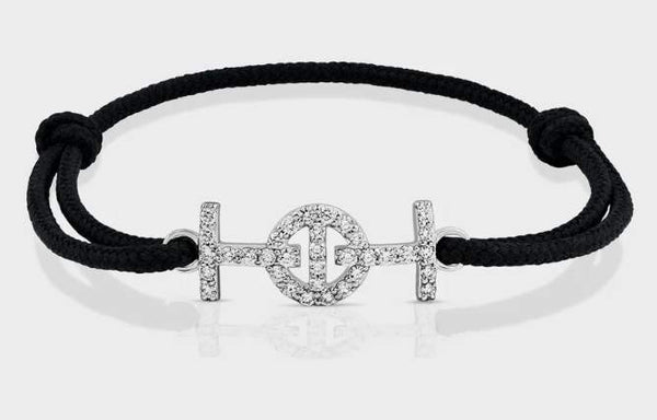 Toti Challenge Black Cord Diamond Bracelet