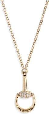 Gucci Horsebit Pave Necklace