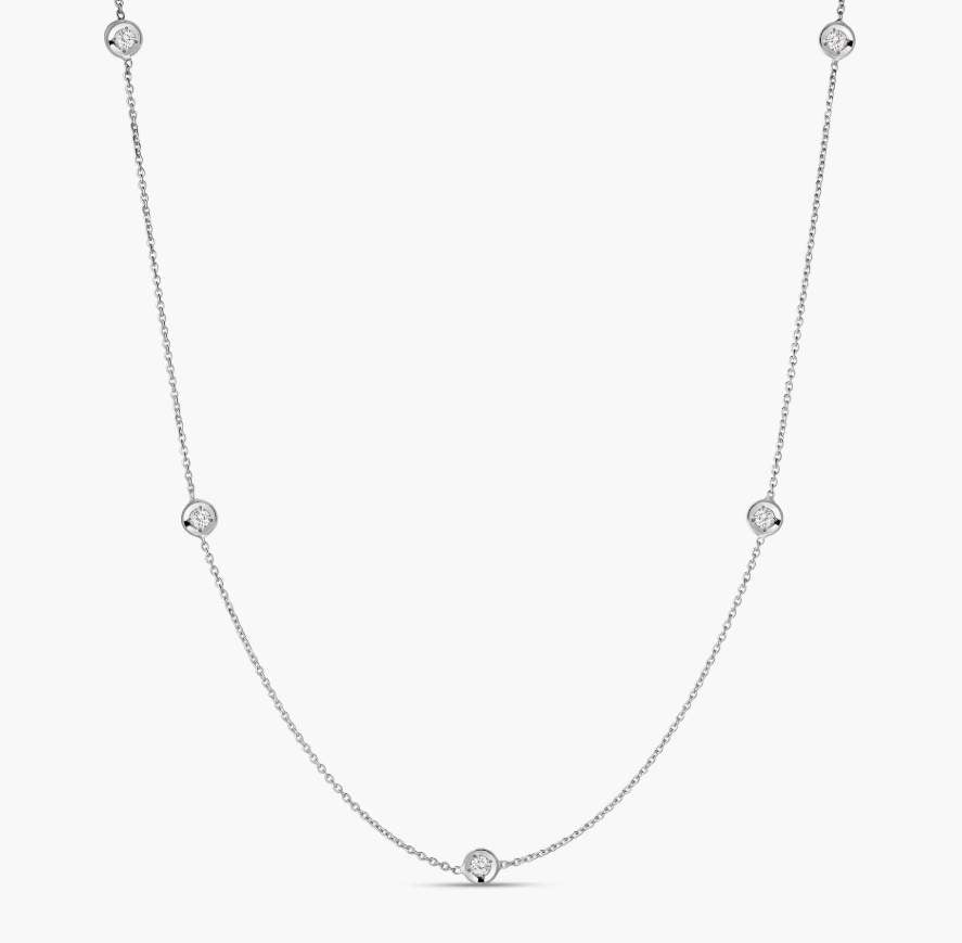 Roberto Coin 5 Station Diamond Necklace