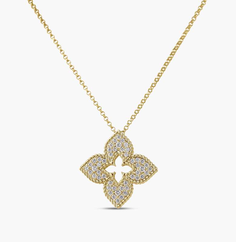 Roberto Coin Venetian Princess Pave Diamond Necklace