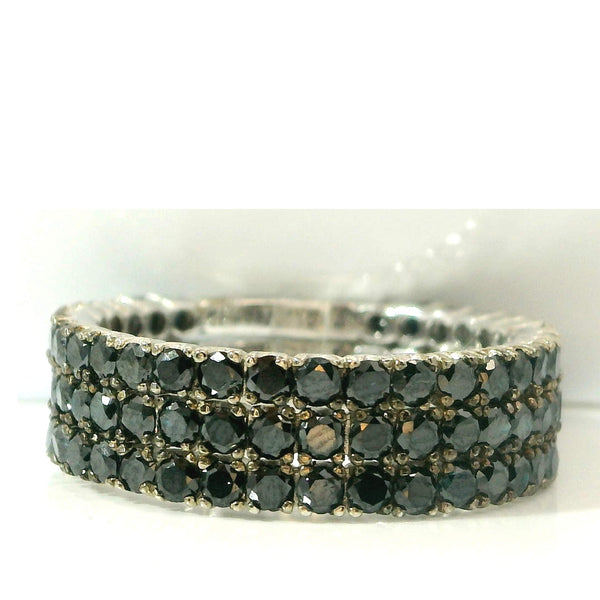 3 Row Black Diamond Ring Provident Jewelery