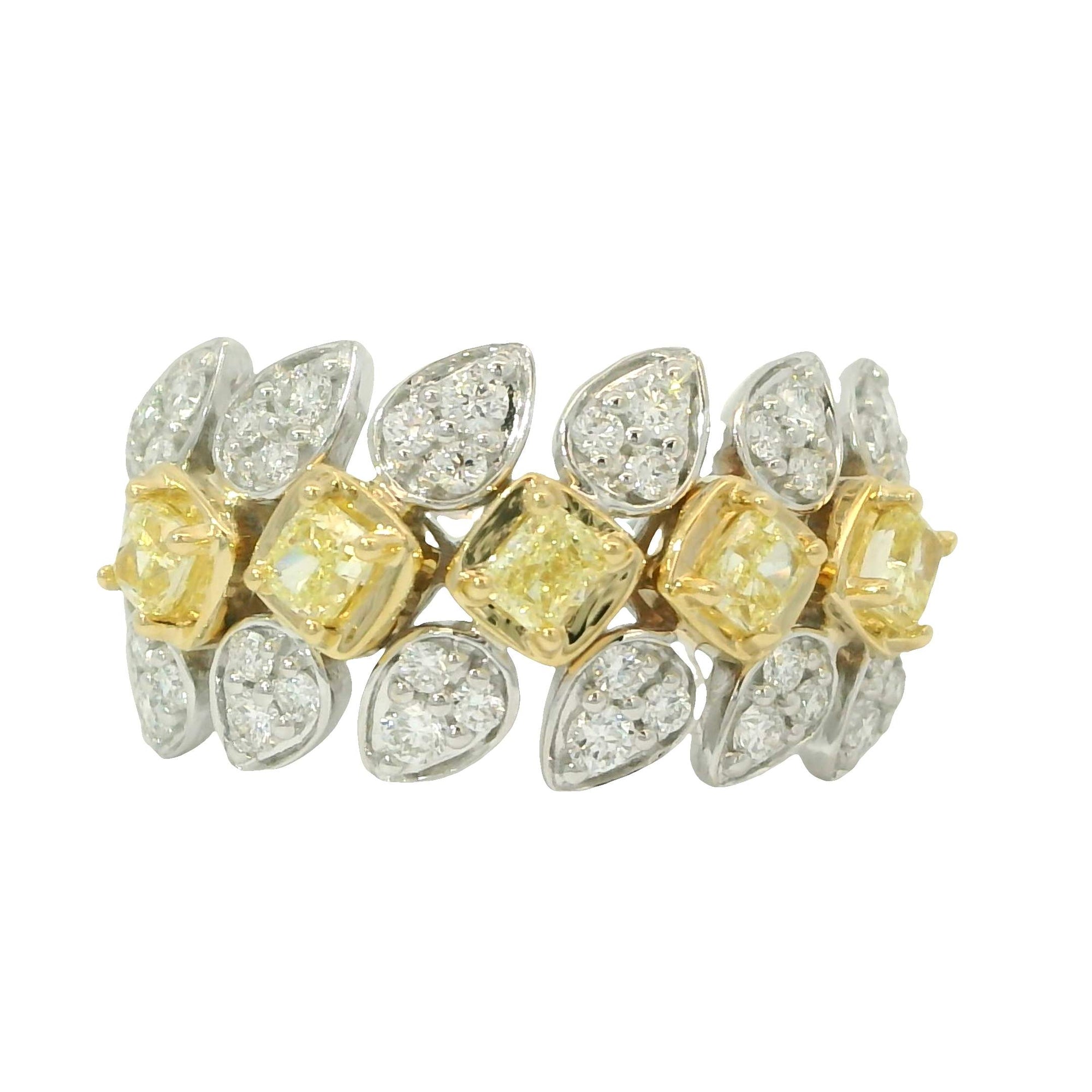 Yellow & White Diamond Ring
