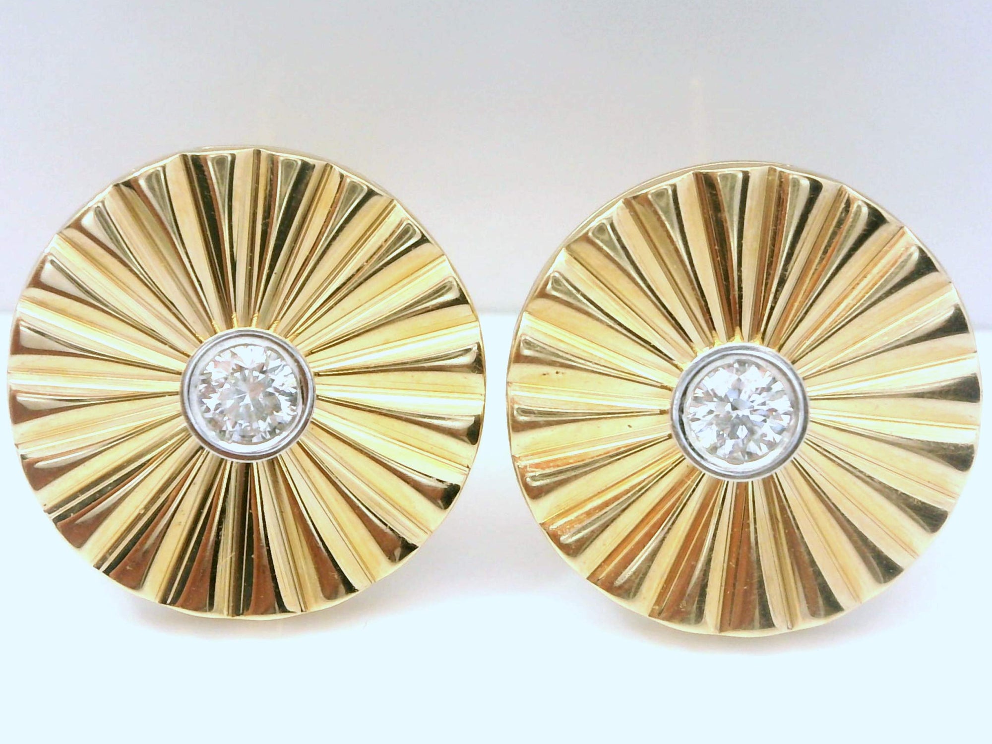 Starburst Diamond Disk Earrings Provident Jewelery