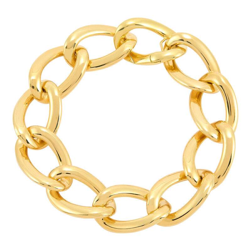 Hollow Twisted Oval Link Bracelet