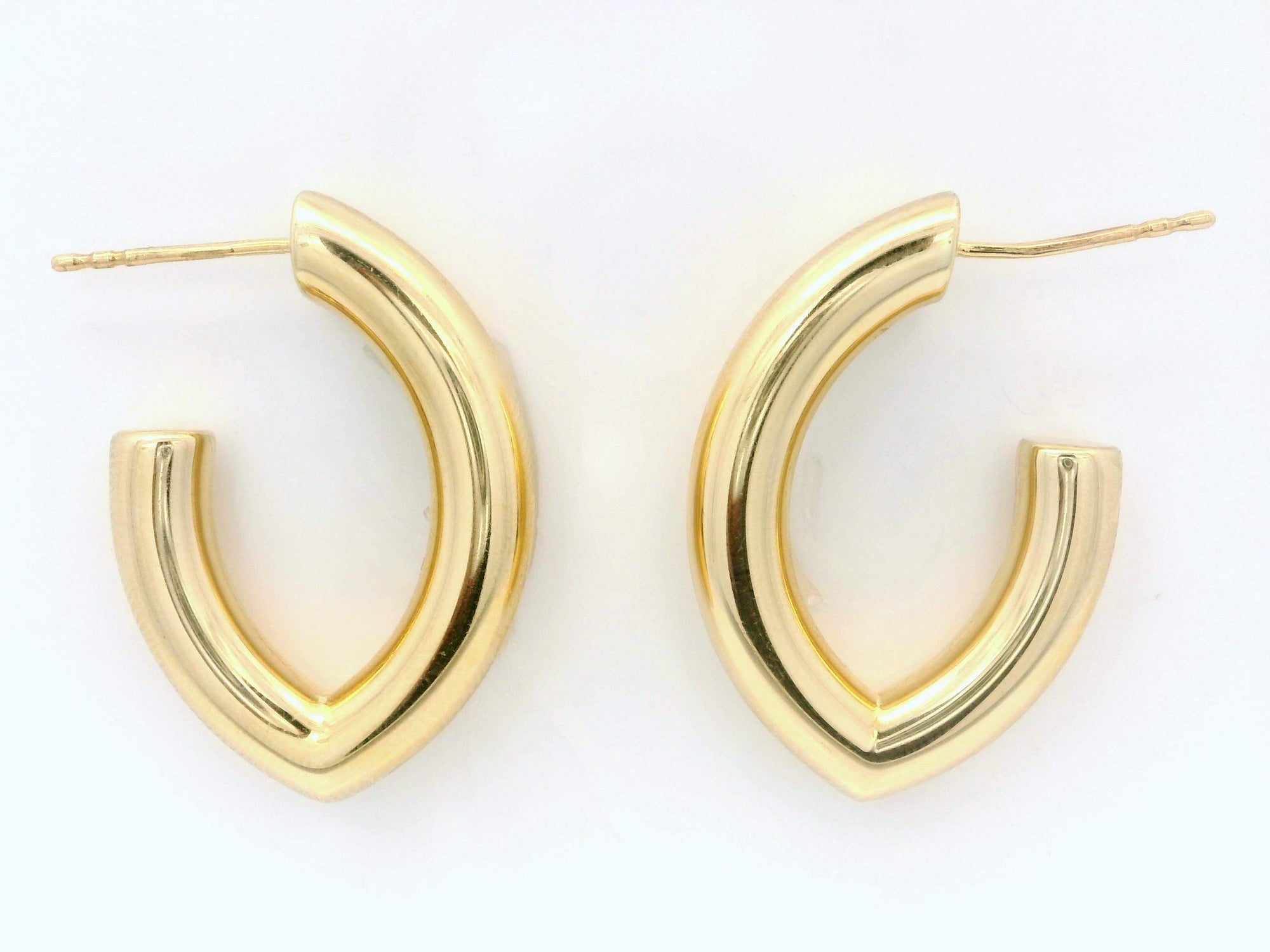 Marquise Shaped Hoop Earrings