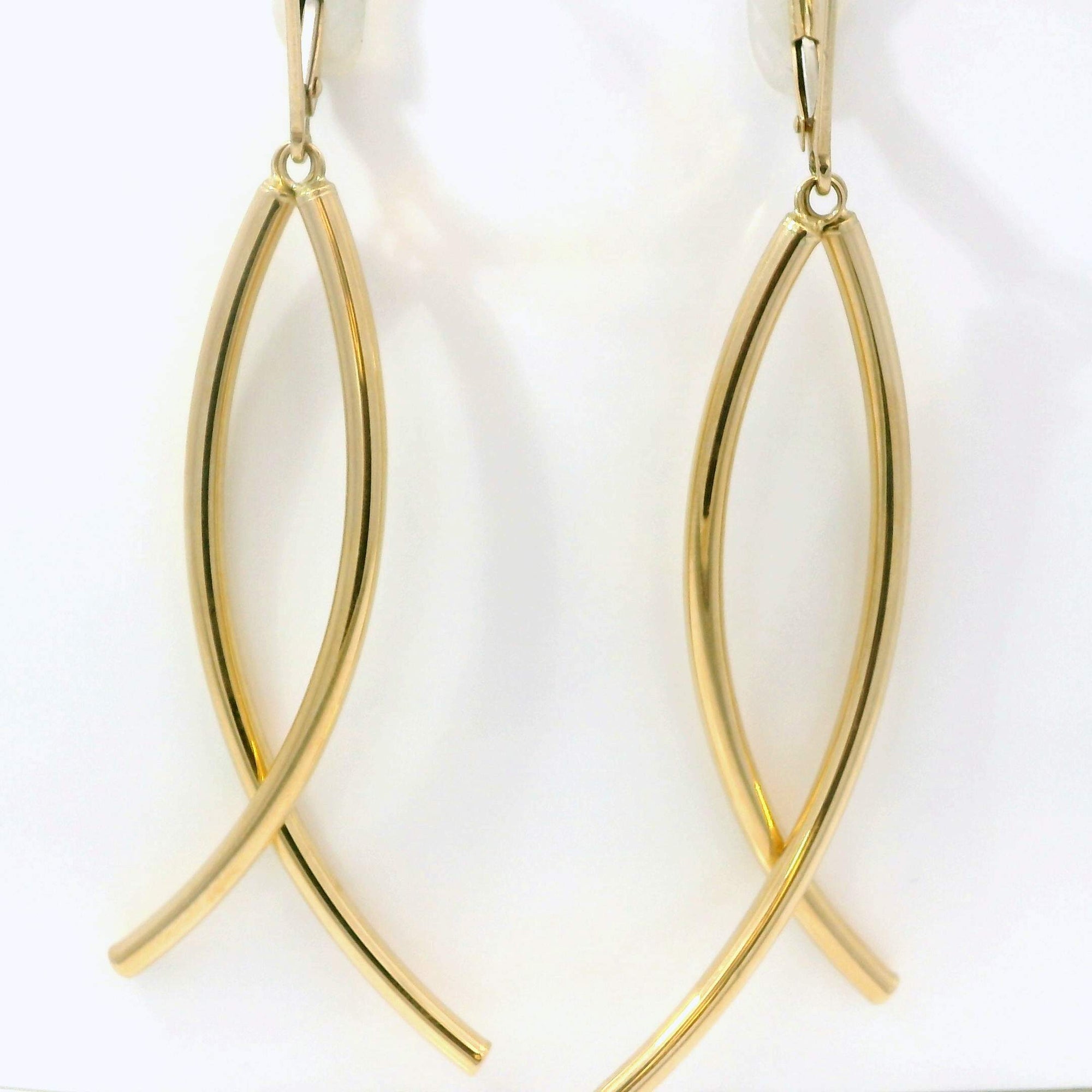Long Bypass Stick Dangle Earrings