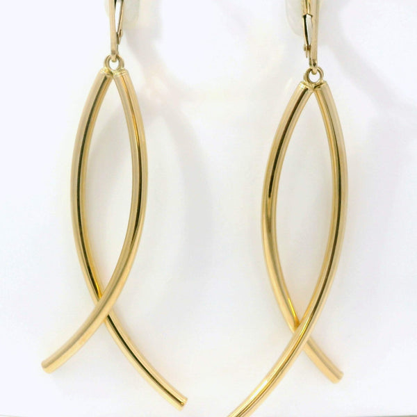 Long Bypass Stick Dangle Earrings