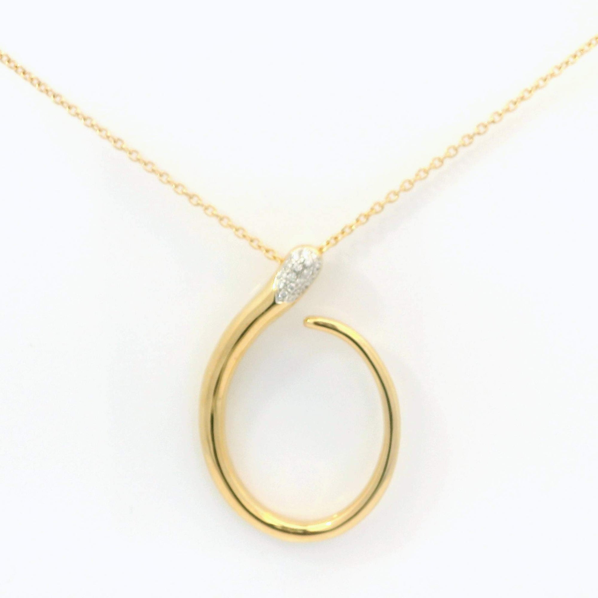 Oval Diamond Pendant Necklace
