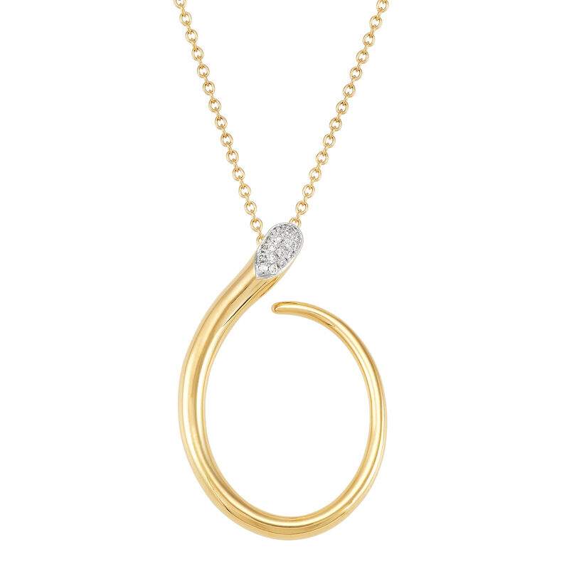 Oval Diamond Pendant Necklace