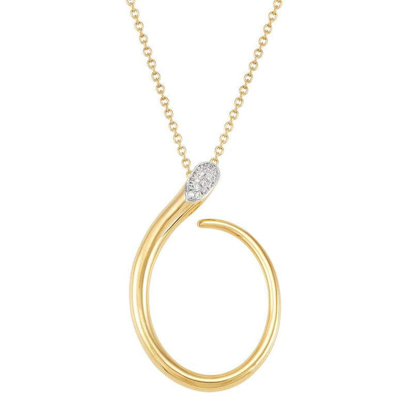 Oval Diamond Pendant Necklace