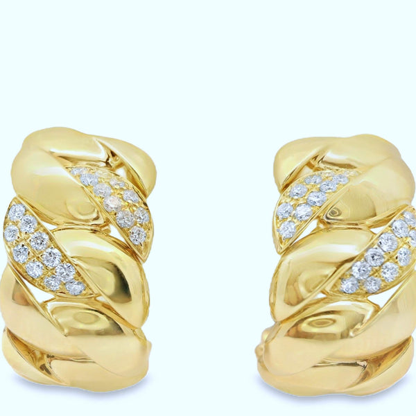 Chain Link Diamond Earrings Provident Jewelery