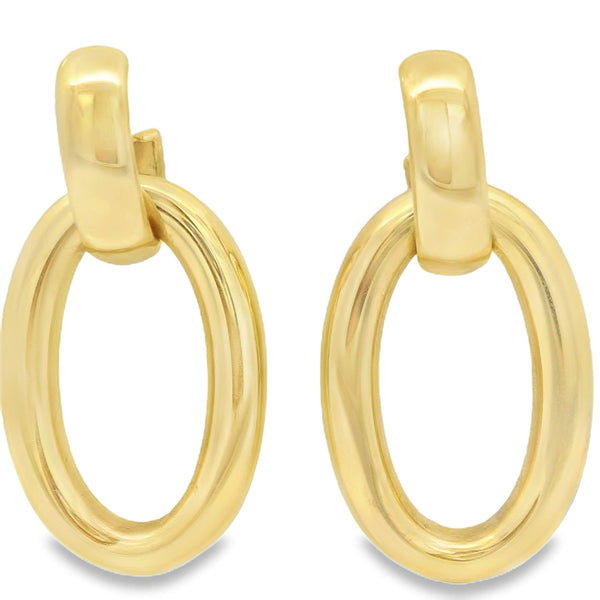 Oval Door Knocker Earrings